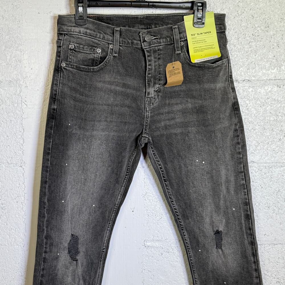 Levi's Men's 512™ Slim Taper Destressed Eco Performance Jeans 30x30 $70 - Picture 4 of 8